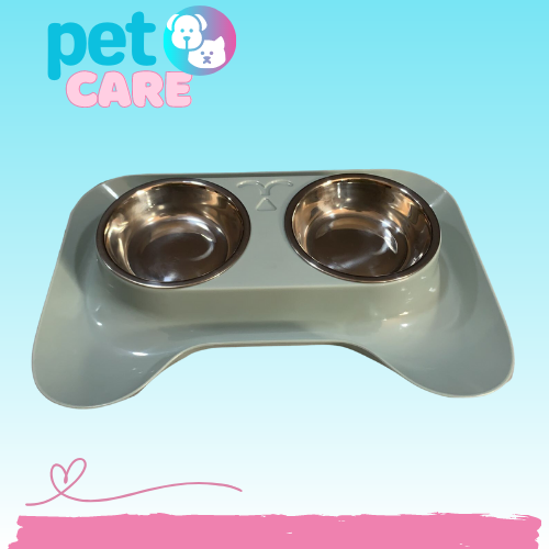 اواني للحيوانات الاليفة مجموعة من قطعتين، اطباق لل...