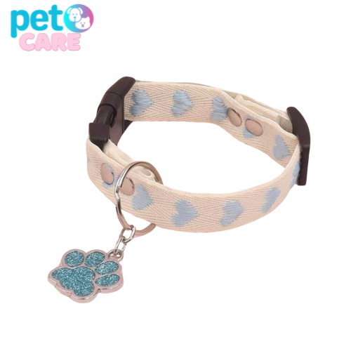 طوق للقطط مع قلادة مخلب الحب للقطط والكلاب