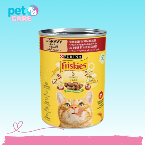 بورينا فريسكس اكل قطط لحم بقر والخضروات في المرق 4...