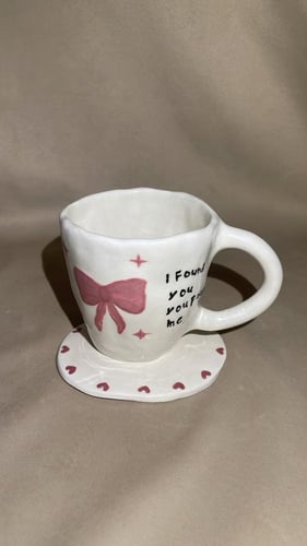 قاعده كوب- بقلوب وردية-