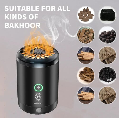 مبخرة إلكترونية صغيرة متنقلة بإضاءات محيطية 360° –...