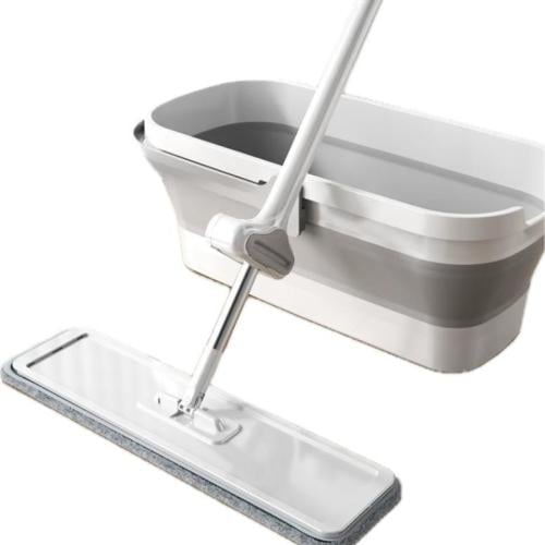 دلو ماء مسطح قابل للطي مع ممسحة أوتوماتيكية - تنظي...