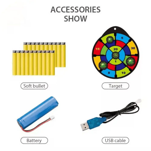 رشاش طلقات اسفنج قناص ليزر شحن