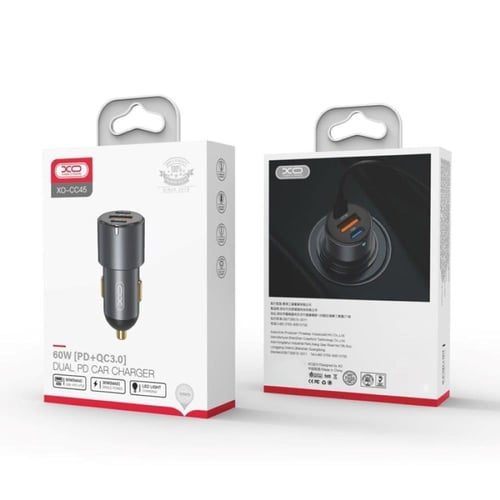 شاحن السيارة من اكس او مزود بثلاث منافذ للشحن اثني...