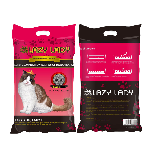 كيس رمل قطط ورد LAZY LADY 20KG
