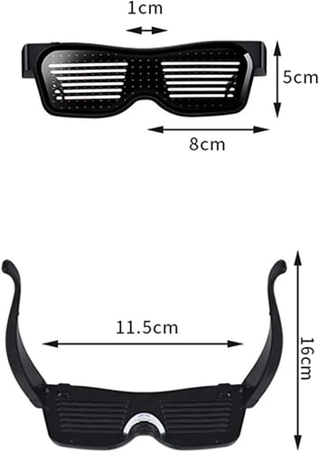 نظارات مضيئة باضاءة LED بلثوث
