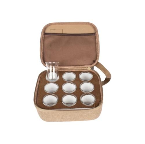 كاسات تركي مع شنطة 9بيالات