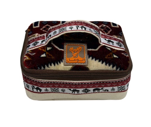 شنطة كاسات نقش تركي عنابي