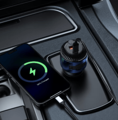 موج ماكس شاحن سيارة 60 واط بمنفذين تايب سي ويواس ب...