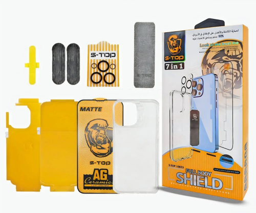 S-TOP مجموعة الحماية الكاملة 7 في 1 لأجهزة ايفون –...