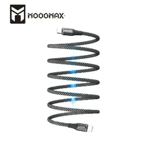 كابل شحن سريع موج ماكس (Moogmax) قماش من Type-C إل...