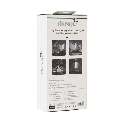 تيكنال شاحن سيارة TiKNAL 120W 4 في 1 مع كابل قابل...