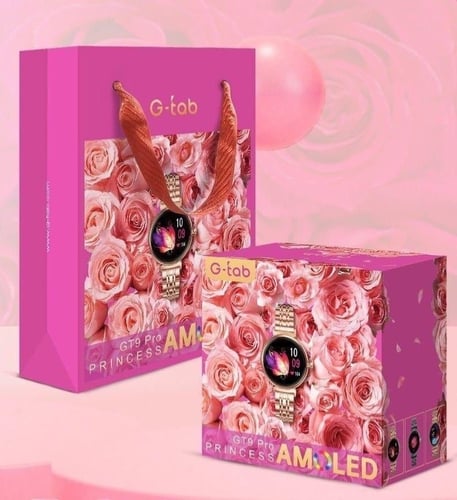 ساعة جي تاب الذكية G Tab GT9 Pro للنساء، شاشة أمول...