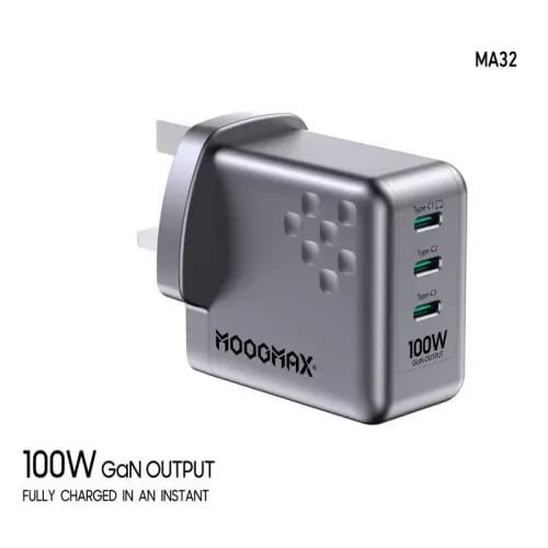 شاحن جداري موج ماكس (Moogmax) بقوة 100W