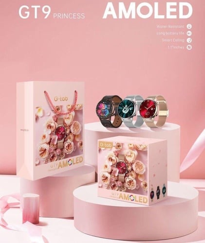 ساعة جي تاب الذكية G Tab GT9 Pro للنساء، شاشة أمول...