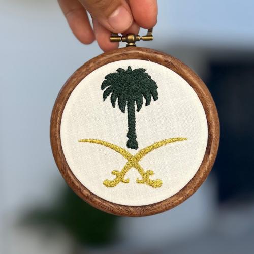 تطريز تعليقة سيارة(سيفين ونخلة⚔️)