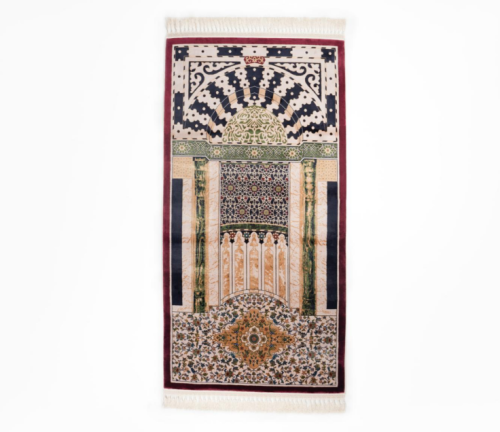 M2سجادة محراب الروضة احمر (Machine made locks)