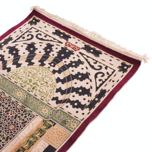 سجادة محراب الروضة احمر 2M (اطراف ماكينة)