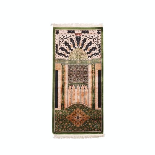 سجادة محراب الروضة اخضر 2M (اطراف ماكينة)