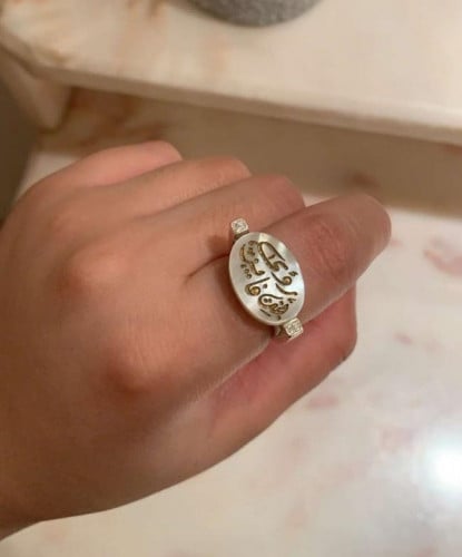 خاتم ملكي بالاسم فضه خالص عيار 925