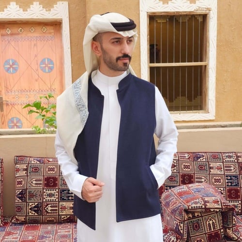 سديري جوخ لون اسود - رمادي