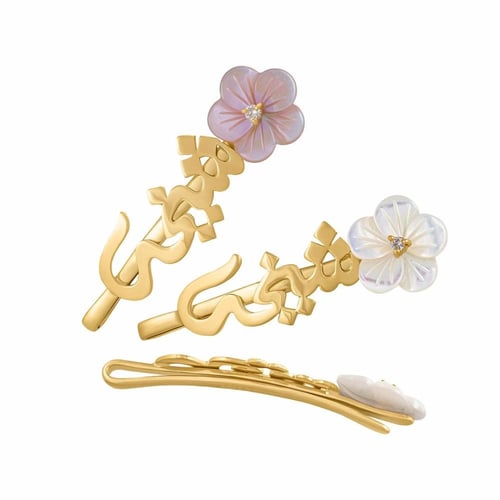 دبوس شعر مع وردة زركون