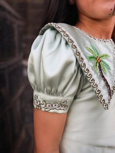 فستان بناتي اليوم الوطني أنيق