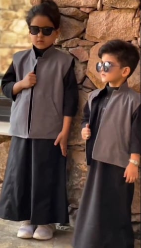 سديري أطفال اسود ورصاصي