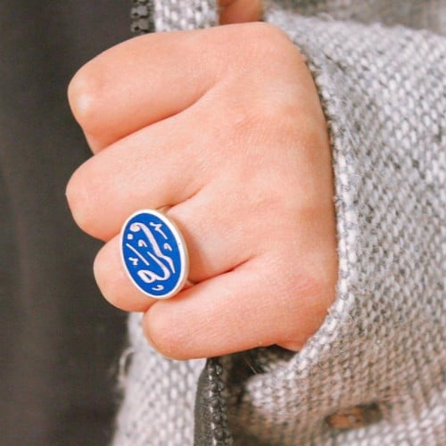 خاتم ملكي بالاسم - تصميم بالاسم حسب الطلب رجالي ون...