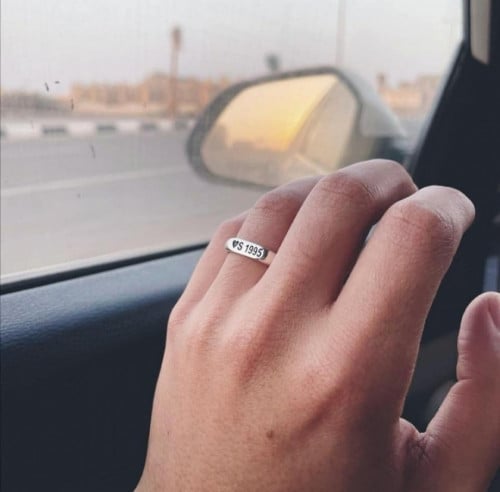خاتم تاريخ فضه إيطالي عيار 925