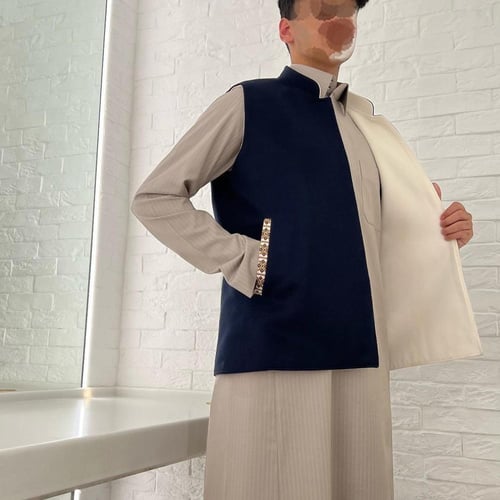 سديري جوخ دبل فيس سكري /كحلي