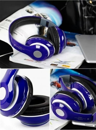 سماعة بلوتوث لاسلكية قابلة للطي موديل STN13 ازرق