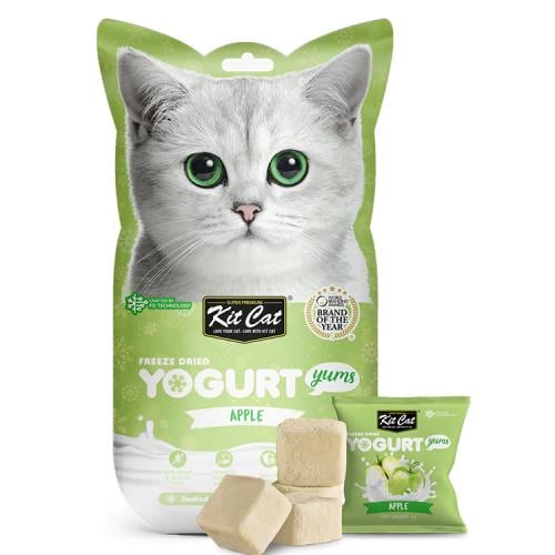 كت كات مكافئات قطط جافه زبادي مجفف بطعم التفاح 10...