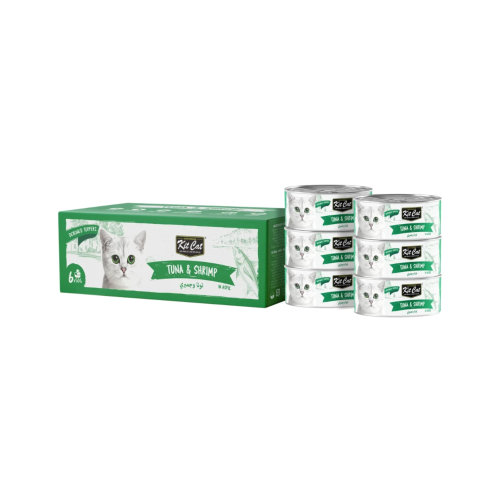 كت كات طعام رطب للقطط بالتونة و الروبيان 6x50g