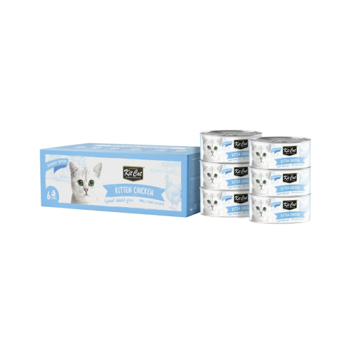 كت كات طعام رطب معلبات دجاج للقطط الصغیرة 6x50g
