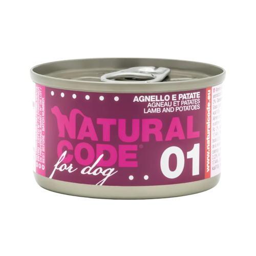 ناتشورال كود 01 معلبات بلحم الضأن والبطاطس للكلاب...