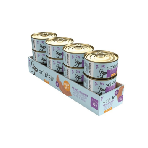 كرتون شيزر معلبات طعام رطب للقطط سمك الماكريل والس...