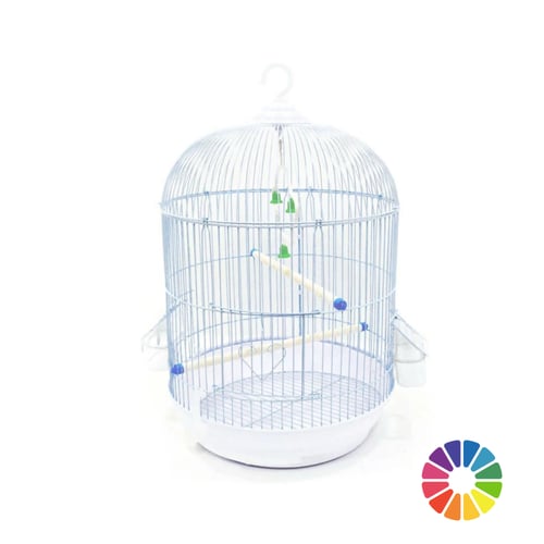 قفص طيور معدني دائري - متعدد الألوان