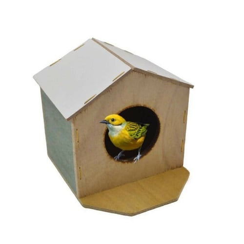 عش طيور من الخشب هرمي