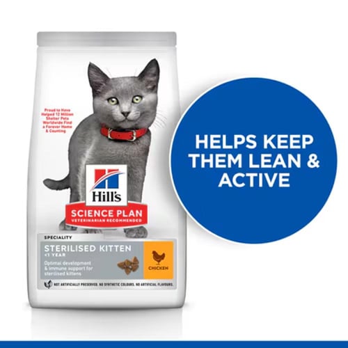 هيلز ساينس بلان طعام جاف للقطط الصغيرة المعقمة بنك...