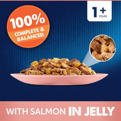 بيورينا فيليكس طعام رطب بالسالمون في الجيلي للقطط...