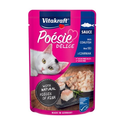 فيتا كرافت طعام رطب اظرف سمك القد مع الصلصة للقطط...