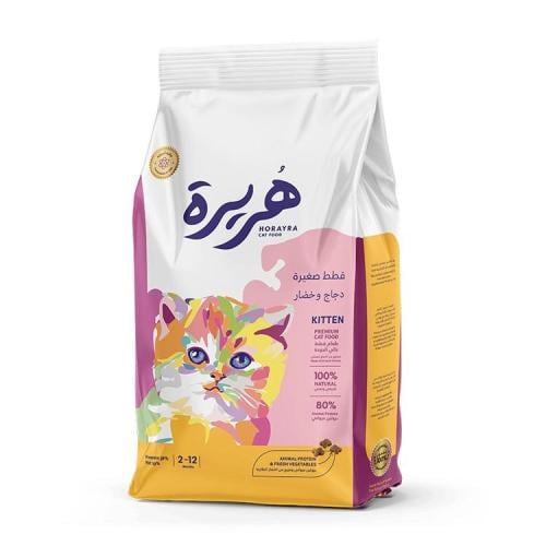 هريرة طعام جاف للقطط الصغيرة بنكهة الدجاج والخضار...