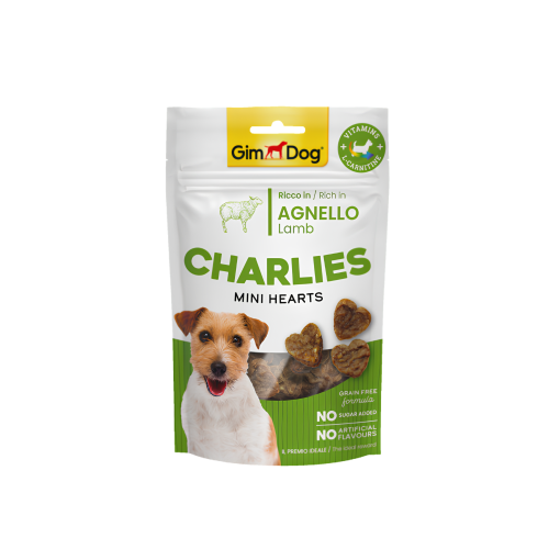 GimDog Charlies Mini Hearts Lamb Dog Treats - 70 g