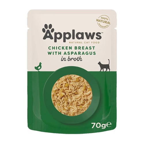 ابلاوز اظرف طعام رطب للقطط صدور الدجاج مع الهليون...