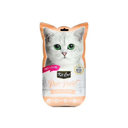 كت كات مكافأة بقوام كريمي للقطط بالسالمون وصفار ال...