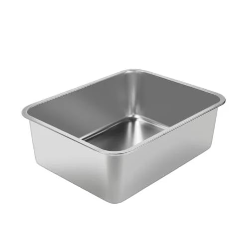 Deep Stainless Steel Cat Litter Box 39.5 × 29.5 ×...
