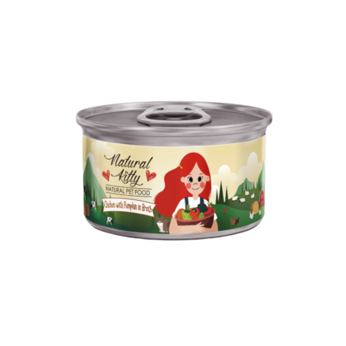 ناتشورال كيتي طعام رطب دجاج مع اليقطين بالمرق لجمي...