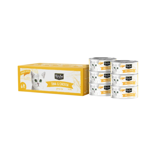 كت كات طعام رطب للقطط بالتونة والدجاج 6x50g