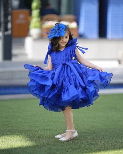 فستان أطفال نيلي